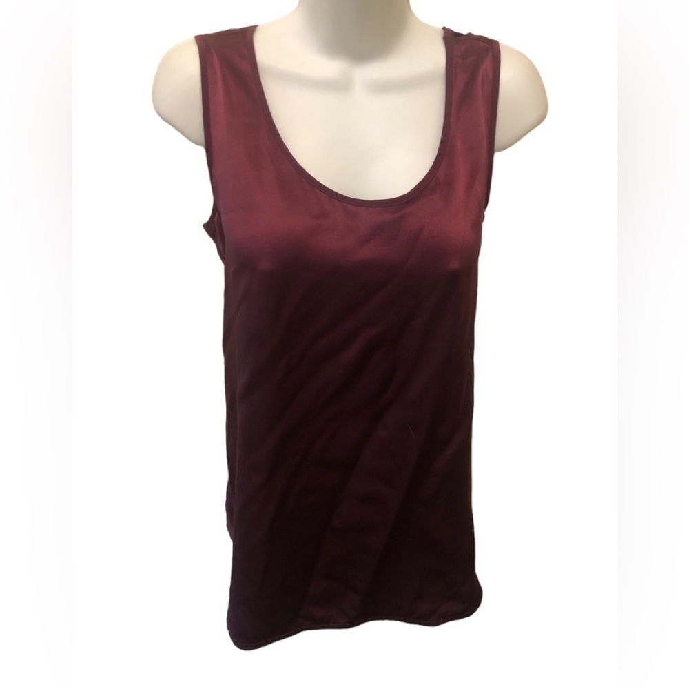 VTG Zelda 100% Silk Tank Blouse Sz. 4 Small Career Shell Plum Layering Wardrobe